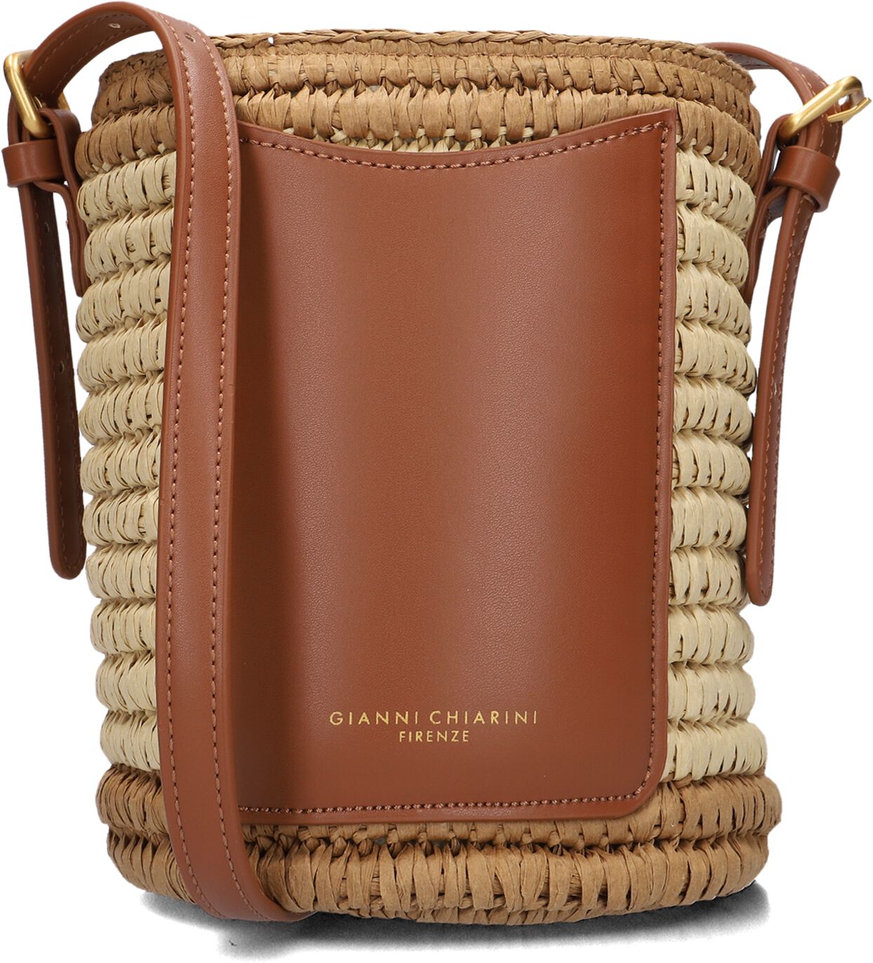 Gianni Chiarini Schoudertas
Dames Mae, Materiaal: Raffia, Kleur: Bruin afbeelding 1