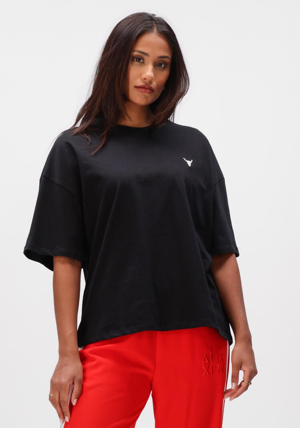 Alix the Label Sweater Dames Ladies Knitted Bull T-shirt, Maat: S, Kleur: Lichtgrijs afbeelding 1