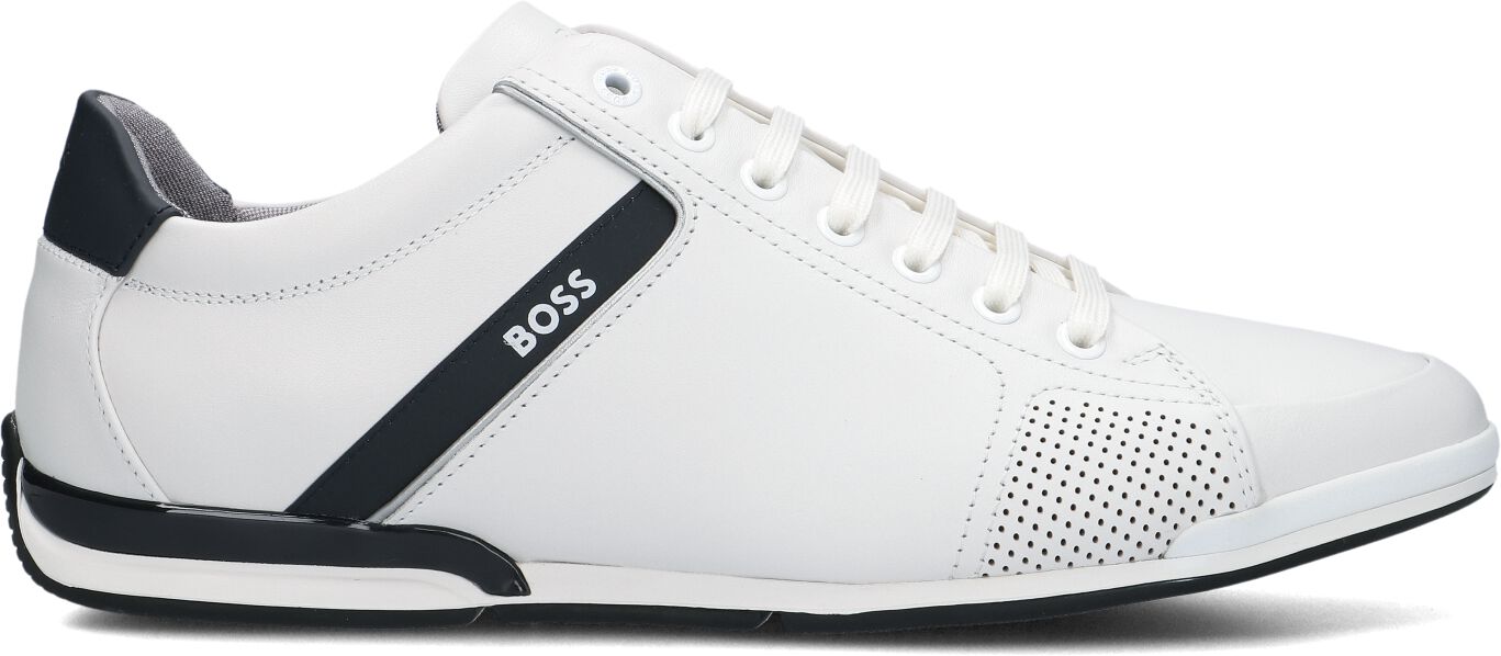 Boss Lage Sneakers Heren Saturn Lowp, Maat: 39, Materiaal: Leer, Kleur: Wit