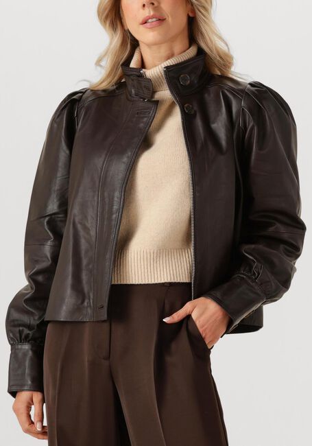 Bruine DANTE6 Jack KYRILO CROPPED LEATHER JACKET - large