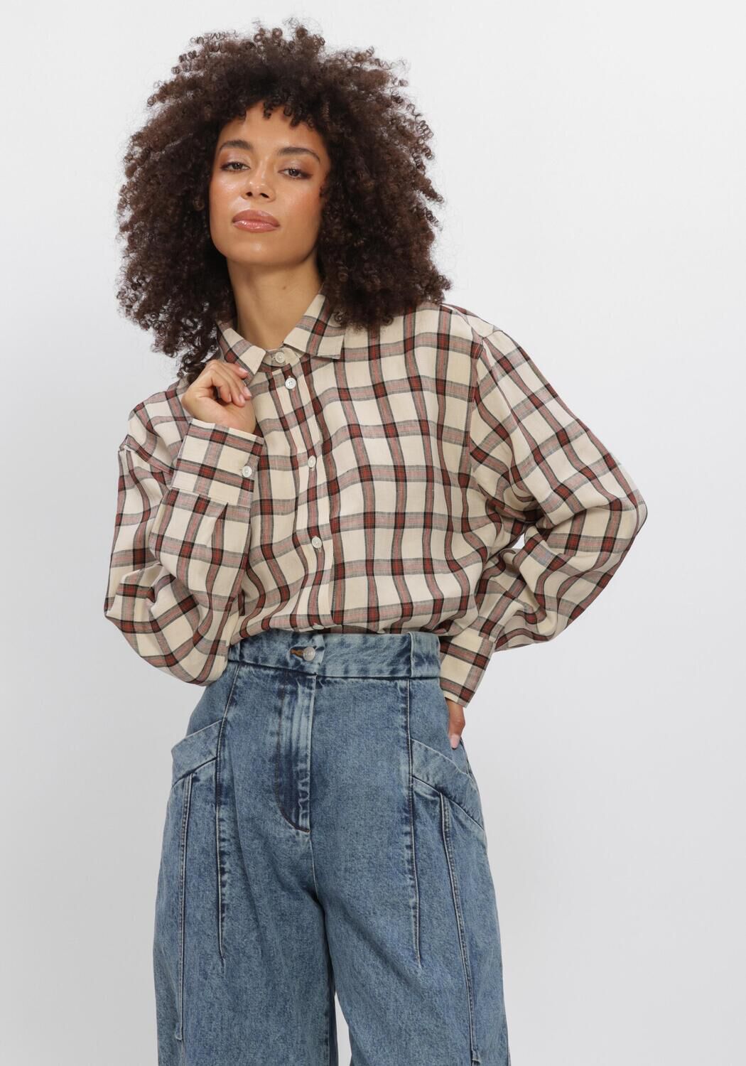 Rode ROHE T-shirt OVERSIZED CHECK SHIRT - large