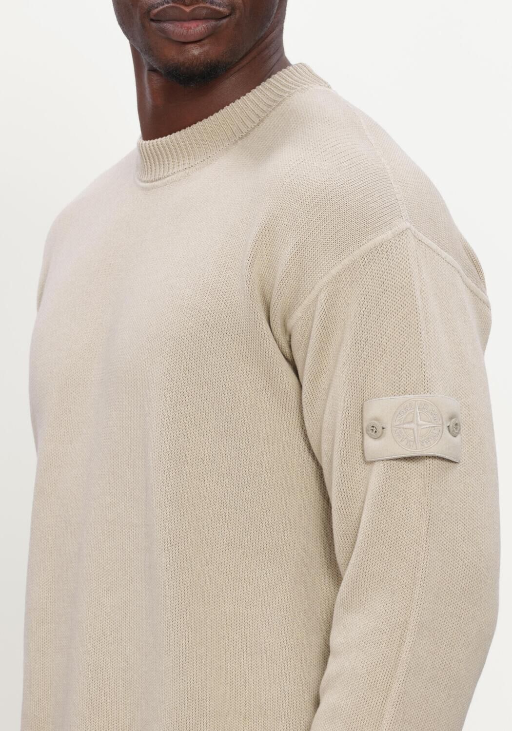 Beige STONE ISLAND Trui CREW NECK S00FA - large