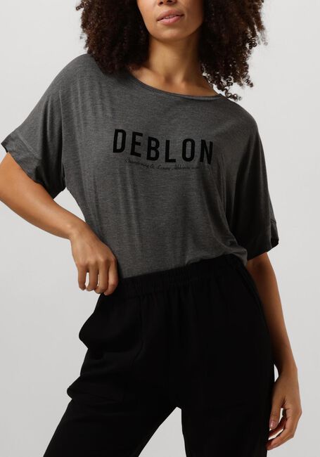 Grijze DEBLON SPORTS T-shirt VIOLA TOP SHORT SLEEVE - large