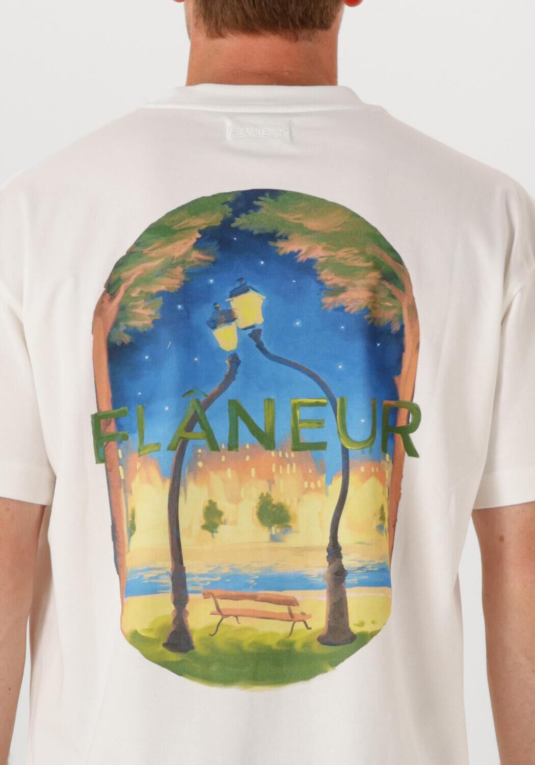 Witte FLANEUR Polo / T-shirt LANTERNS OF LOVE T SHIRT - large