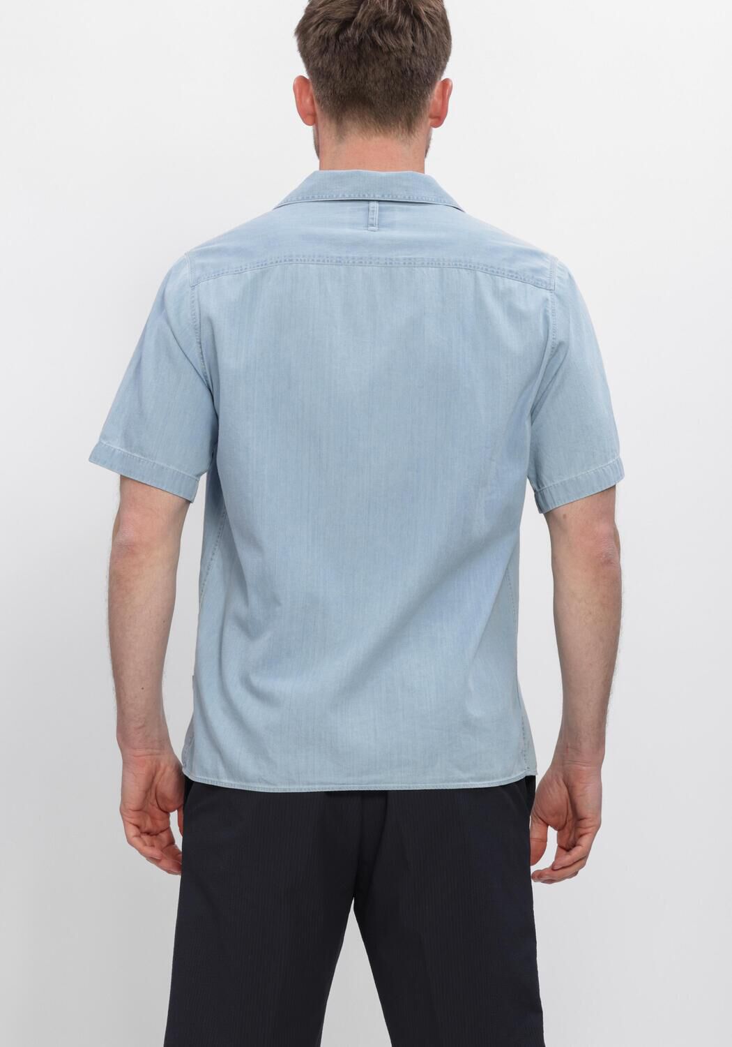 Blauwe NN.07 Casual overhemd JULIO SS 5765 - large