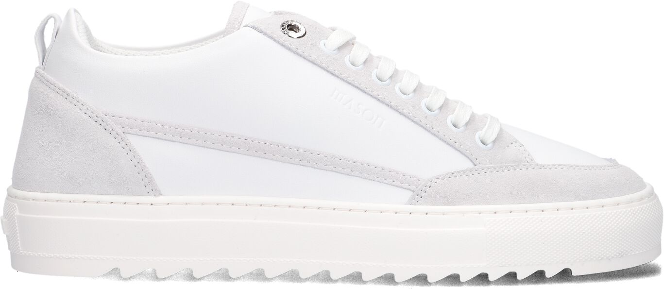 Mason Garments Lage Sneakers Heren Tia Versatile, Maat: 45, Materiaal: Leer, Kleur: Wit