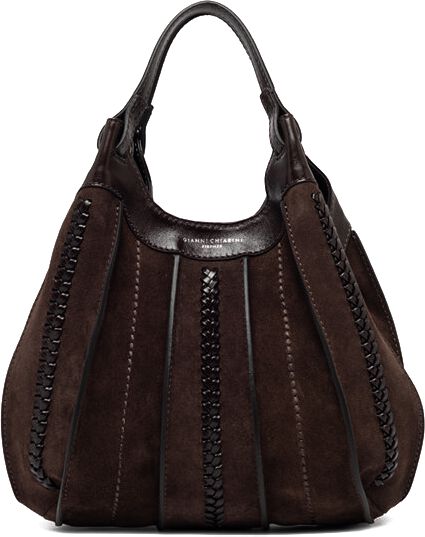Gianni Chiarini Gianni Chiarini Schoudertas Dames Dua, Materiaal: Suède, Kleur: Bruin