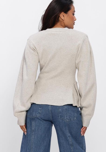 Ecru ROTATE Trui PEPLUM KNIT CARDIGAN - large
