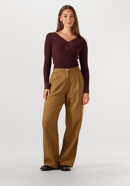 Bordeaux ROSEMUNDE Top BERNADINE ORGANIC T-SHIRT LACE - large