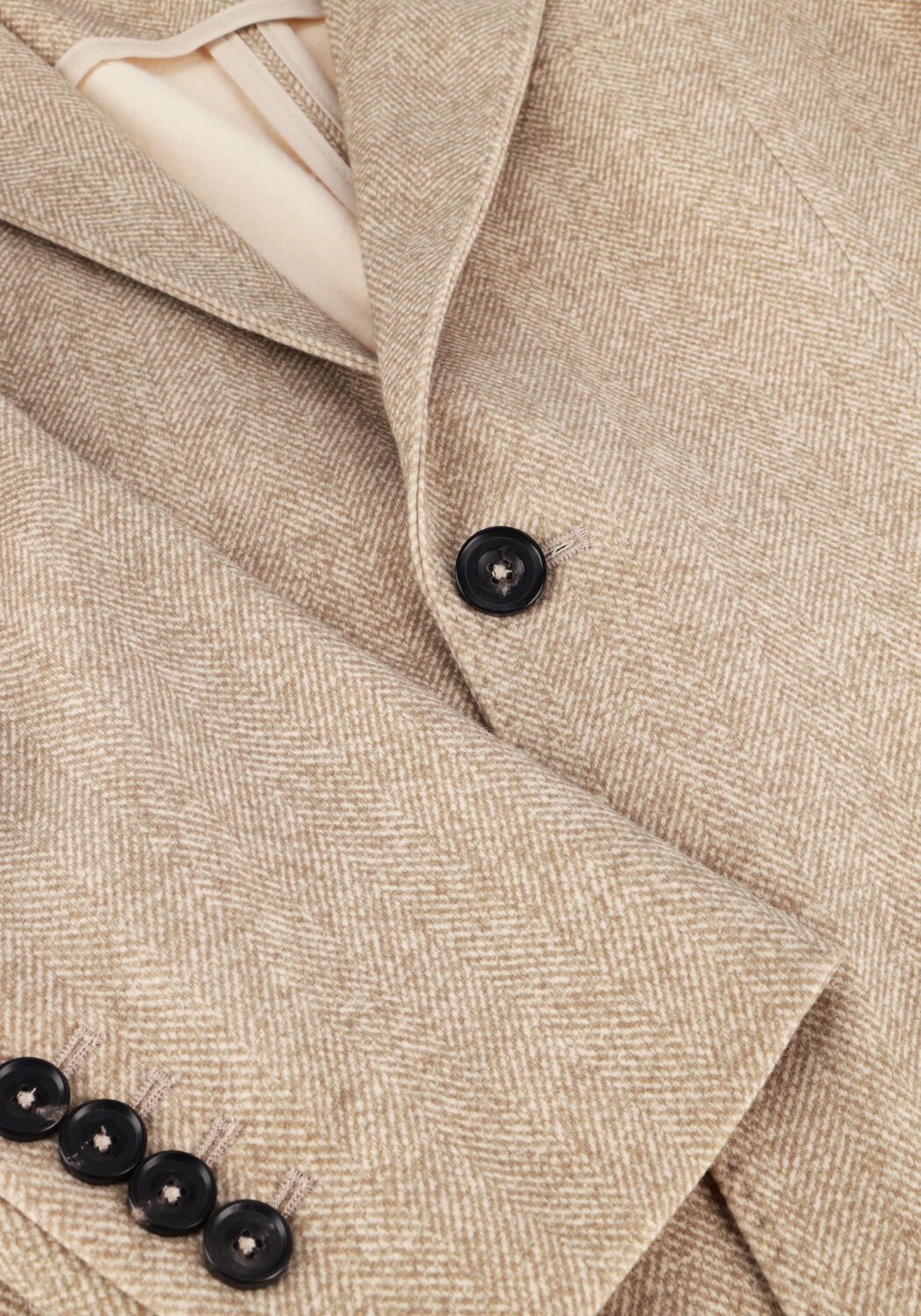 Beige CIRCOLO Colberts FLEECE BLAZER - large