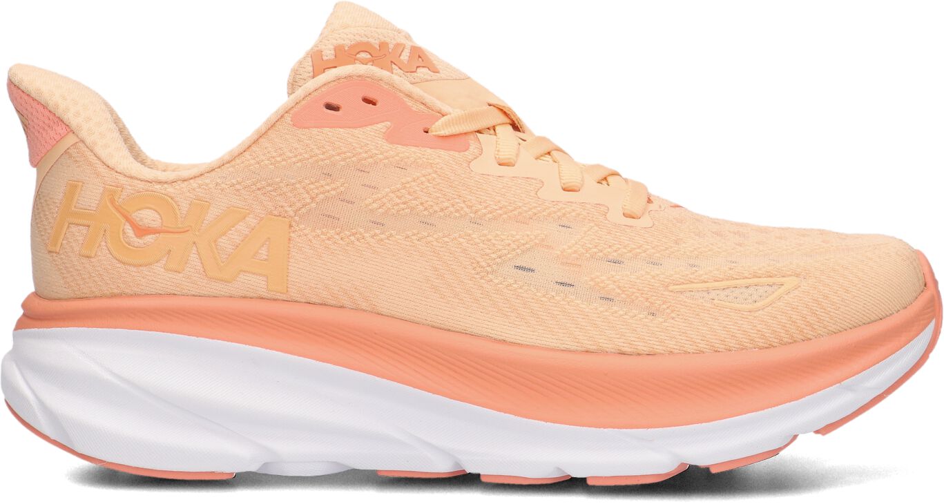 Hoka Lage Sneakers Dames Clifton 9, Maat: 40, Materiaal: Textiel, Kleur: Koraal