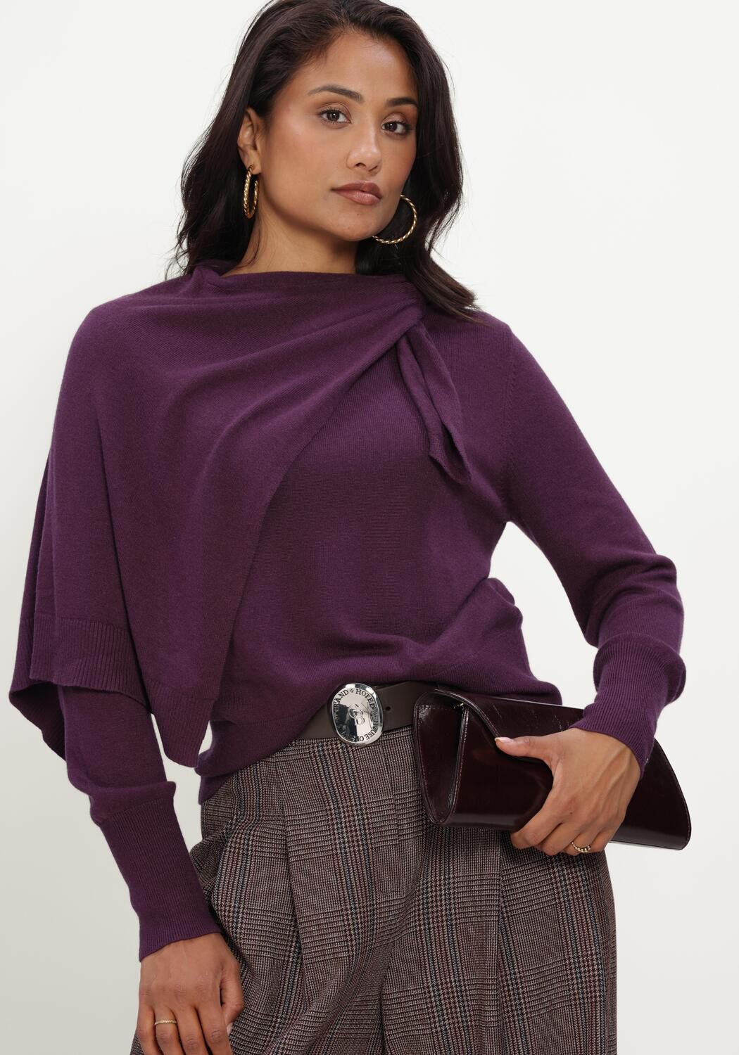 Paarse CAROLINE BISS Trui 4205 - large