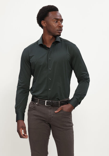 Donkergroene XACUS Klassiek overhemd ACTIVE SHIRT 520ML - large