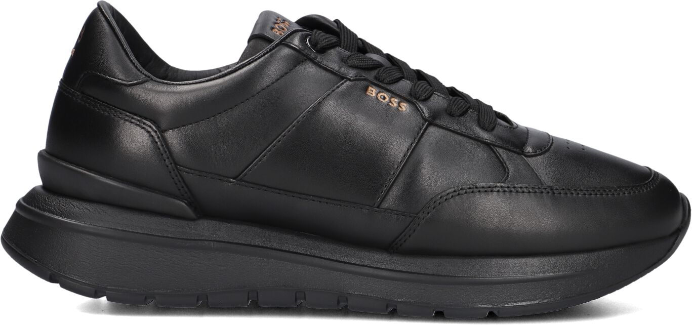 Boss Lage Sneakers Heren Jace Runn, Maat: 40, Materiaal: Leer, Kleur: Zwart