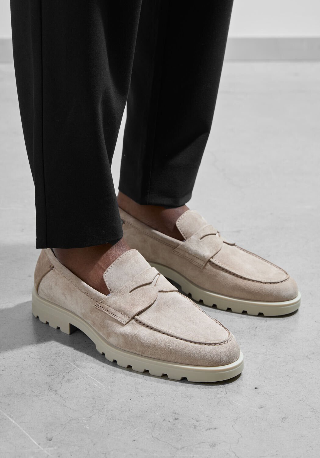 Taupe SANTONI Loafers SUE PENNY LOAFER GZ - medium