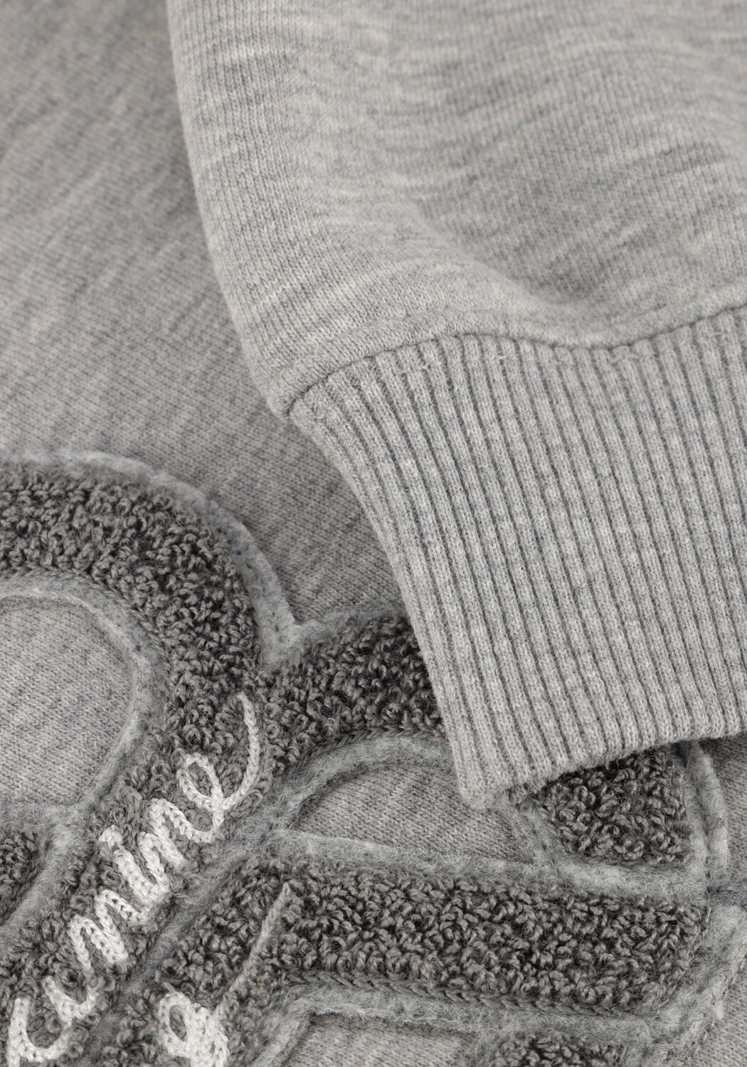 Grijze ANINE BING Sweater JACI HOODIE LETTERMAN - large