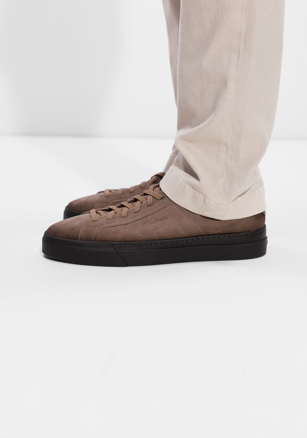 Taupe SANTONI Lage sneakers 22120 - large