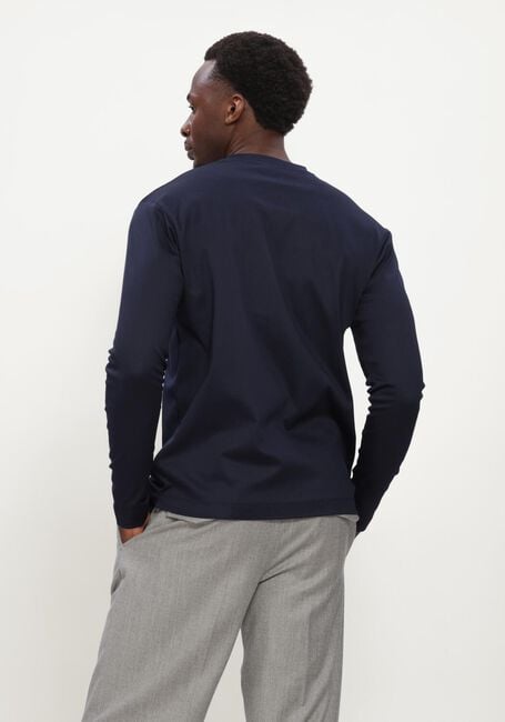 Donkerblauwe VALENZA T-shirt INTERLOCK SUPIMA T-SHIRT L/S - large