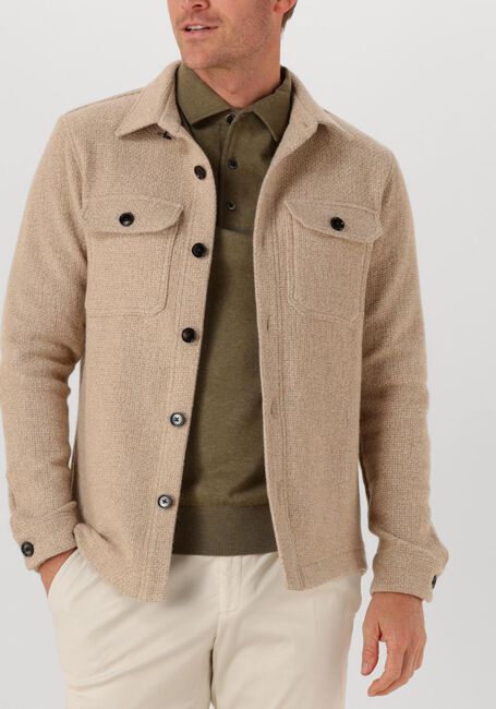 Beige PROFUOMO Overshirt OVERSHIRT STRUCTURE - large