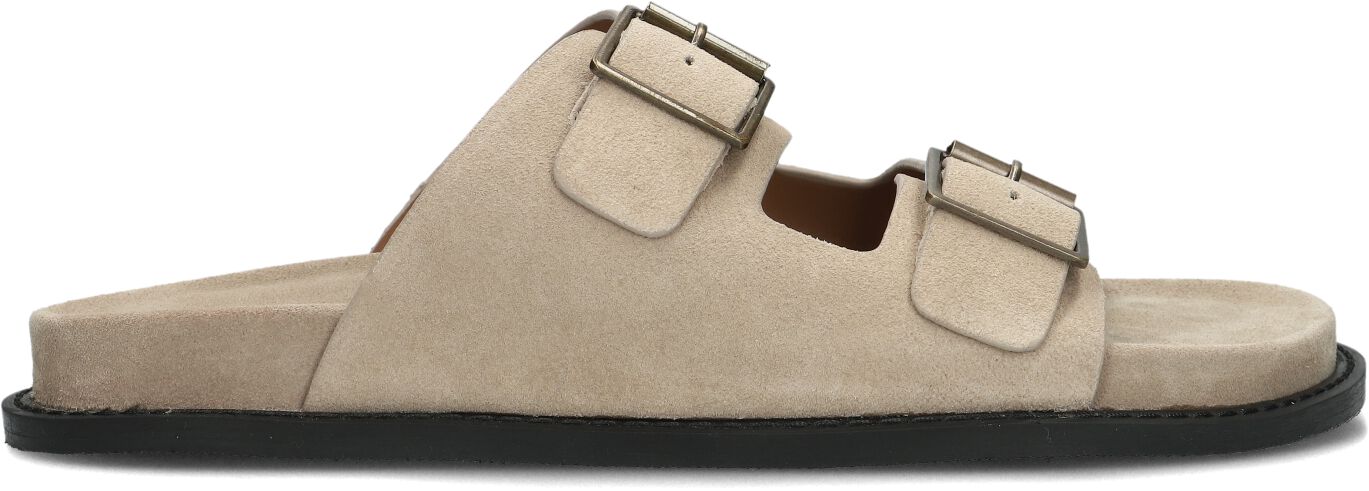 Stefano Lauran Slippers
Heren 2 Gesp Bio Slipper 1, Maat: 44, Materiaal: Suède, Kleur: Beige