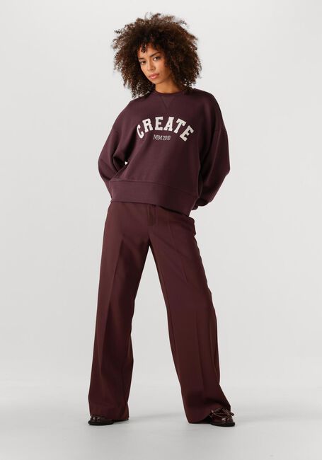Bordeaux MOS MOSH Wijde broek MMLEYA MILEY PANT - large