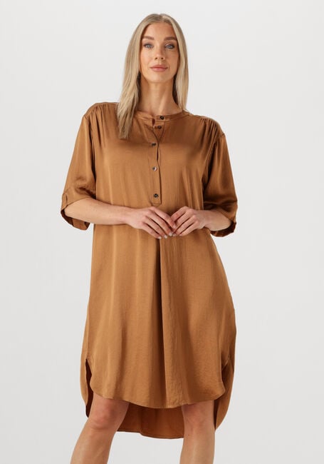 Bruine SUMMUM Midi jurk DRESS SILKY TOUCH - large