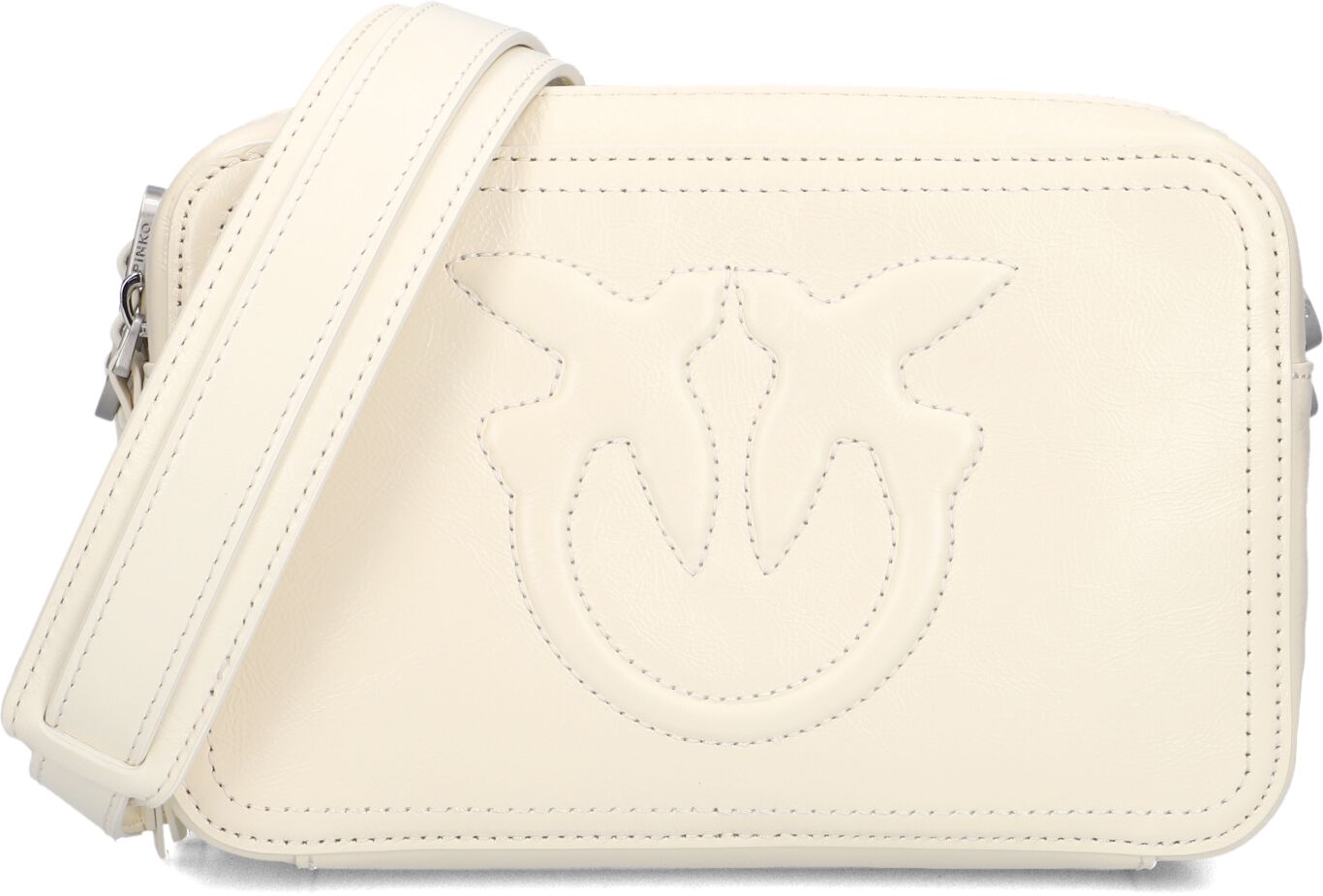 Pinko Schoudertas
Dames Carrie Camera Bag, Materiaal: Leer, Kleur: Beige afbeelding 1
