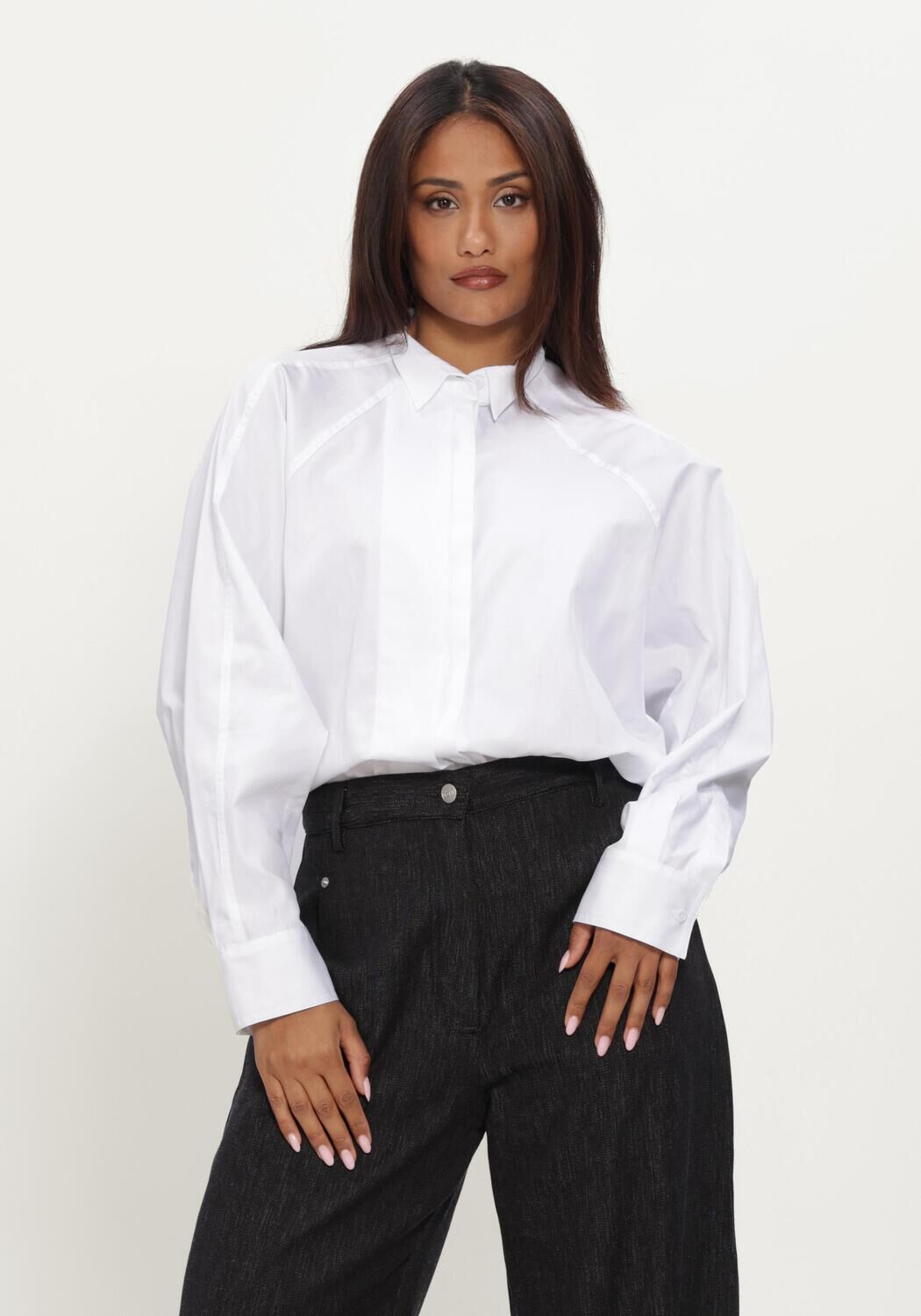 Witte MARGAUX LONNBERG Casual overhemd LIZ CHIMESE - large