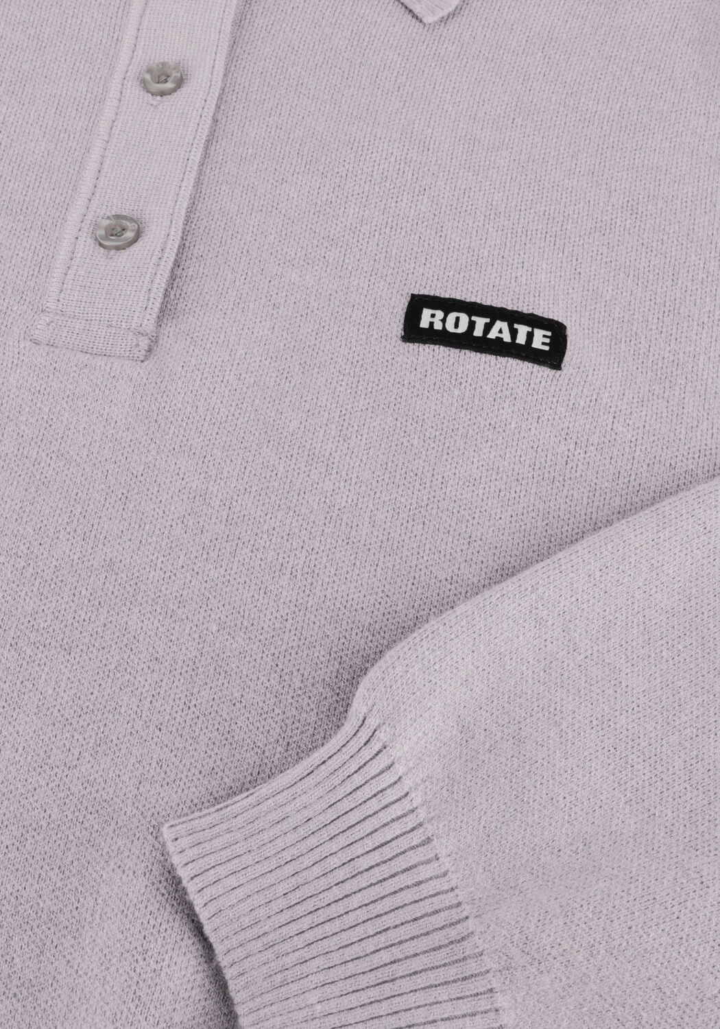 Grijze ROTATE Trui SLINKY KNIT POLO - large