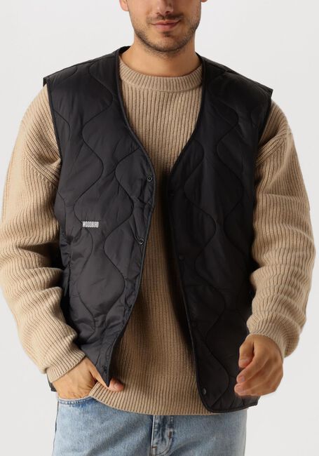 Zwarte WOODBIRD Bodywarmer WBTRAIS QUILT VEST - large
