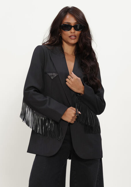 Zwarte HAUTE L'AMITI&Eacute; Blazer PREMIERE FRINGE BLAZER - large