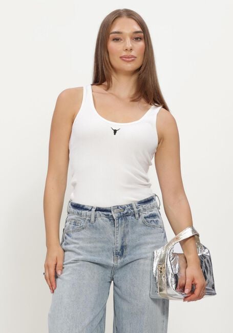 Witte ALIX THE LABEL Tops & T-shirts LADIES KNITTED TANK TOP - large