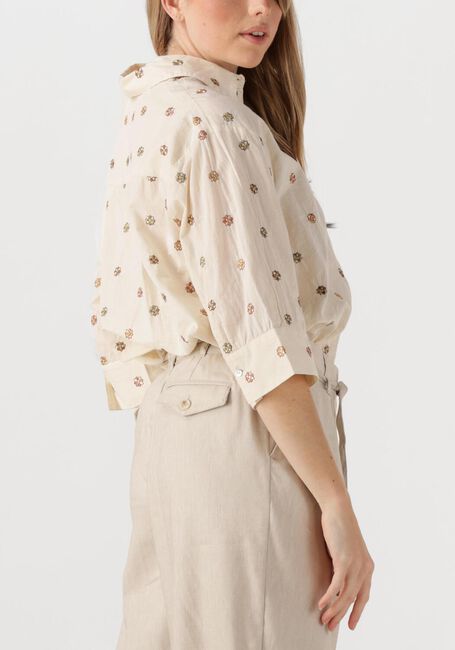 Ecru SUMMUM Blouses 3/4 SLEEVE BLOUSE TOP LINEN - large