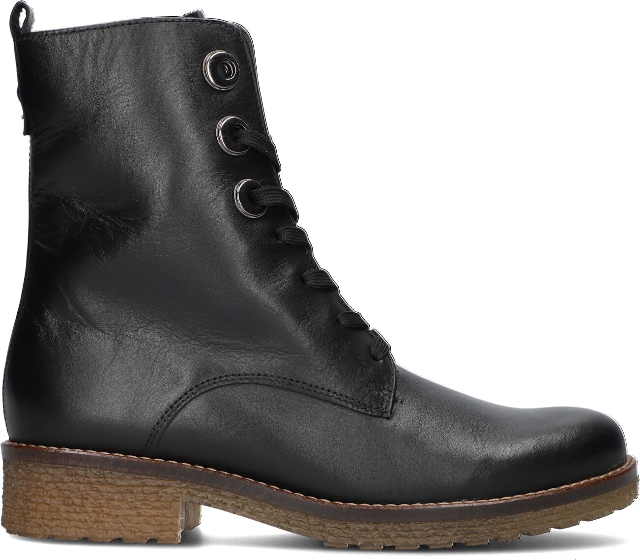 Gabor Veterboots Dames 705, Maat: 37, Materiaal: Leer, Kleur: Zwart