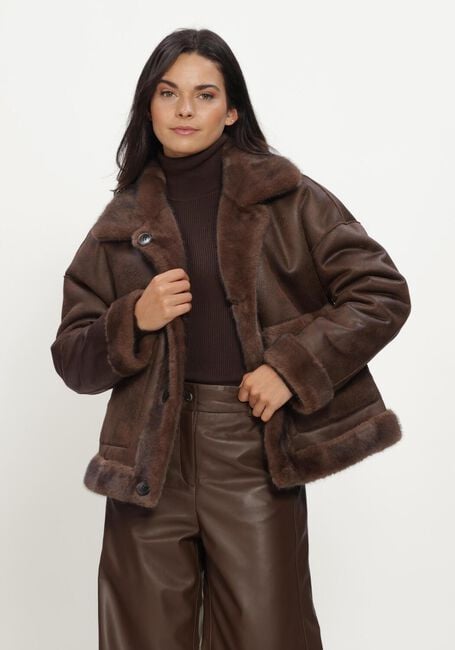 Bruine STUDIO AR Faux fur jas FAJE FAUX MINK - large