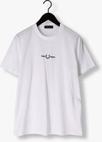 Witte FRED PERRY T-shirt EMBROIDERED T-SHIRT - medium