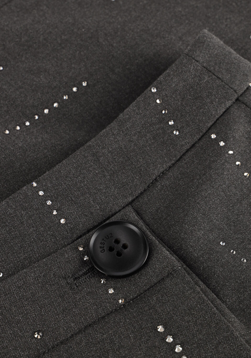 Donkergrijze GESTUZ Minirok GZADIRA MW WRAP SKIRT - large