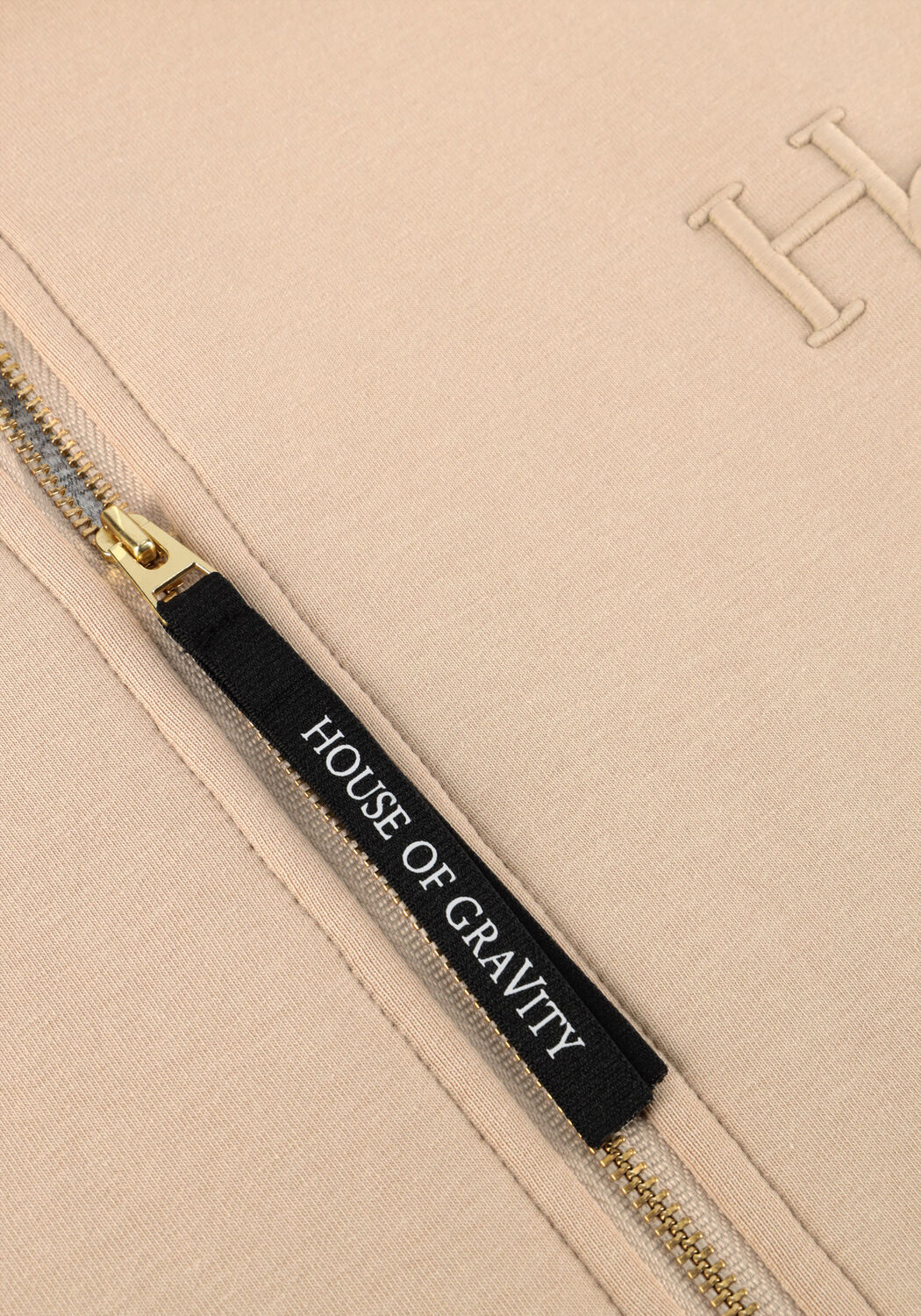 Beige HOUSE OF GRAVITY Vest TAILORED ZIP CARDIGAN - large