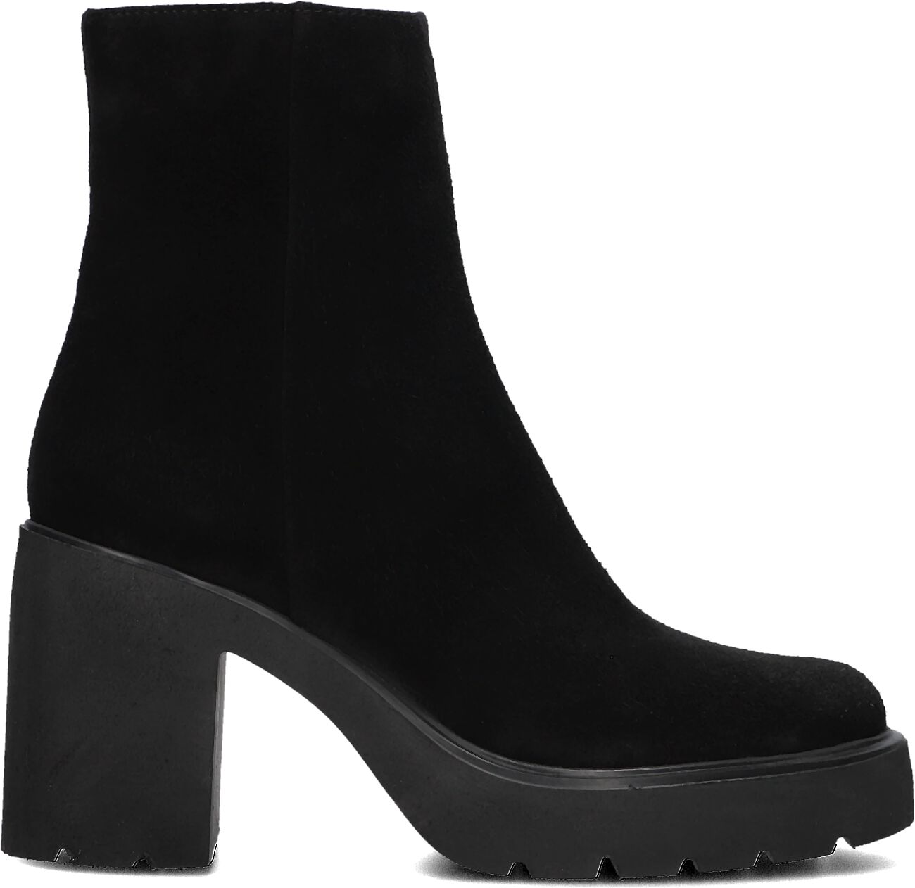 Unisa Enkelboots Dames Khan, Maat: 39, Materiaal: Suède, Kleur: Zwart