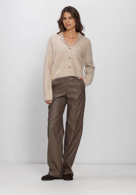 Taupe KNIT-TED Wijde broek NAOMI PANT - large
