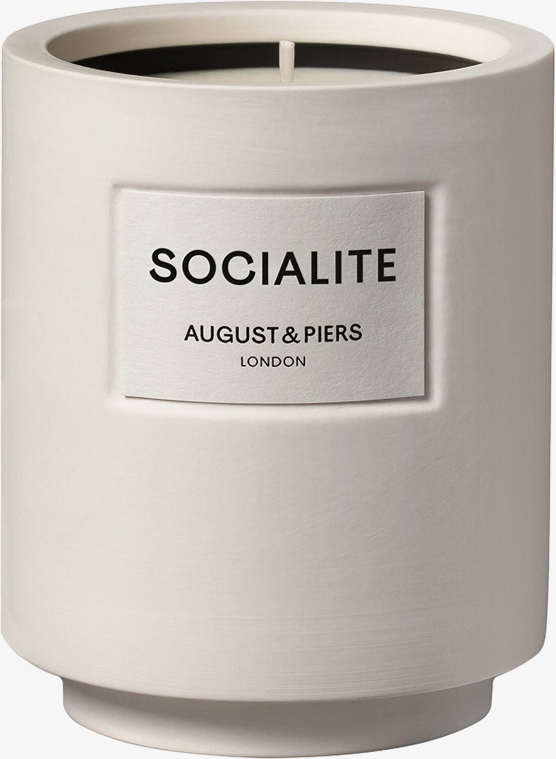 August & Piers Dames Socialite 340gr - Scented Candle, Maat: 340 gr, Kleur: Gebroken wit afbeelding