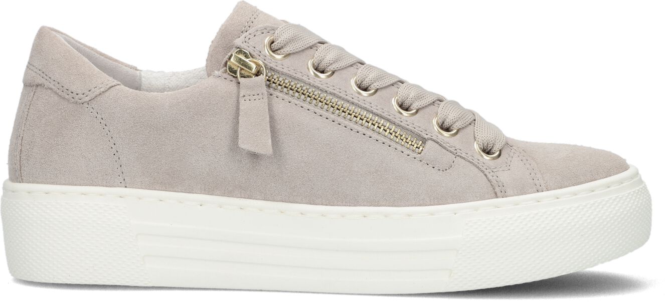 Gabor Lage Sneakers Dames 465, Maat: 40,5, Materiaal: Suède, Kleur: Beige