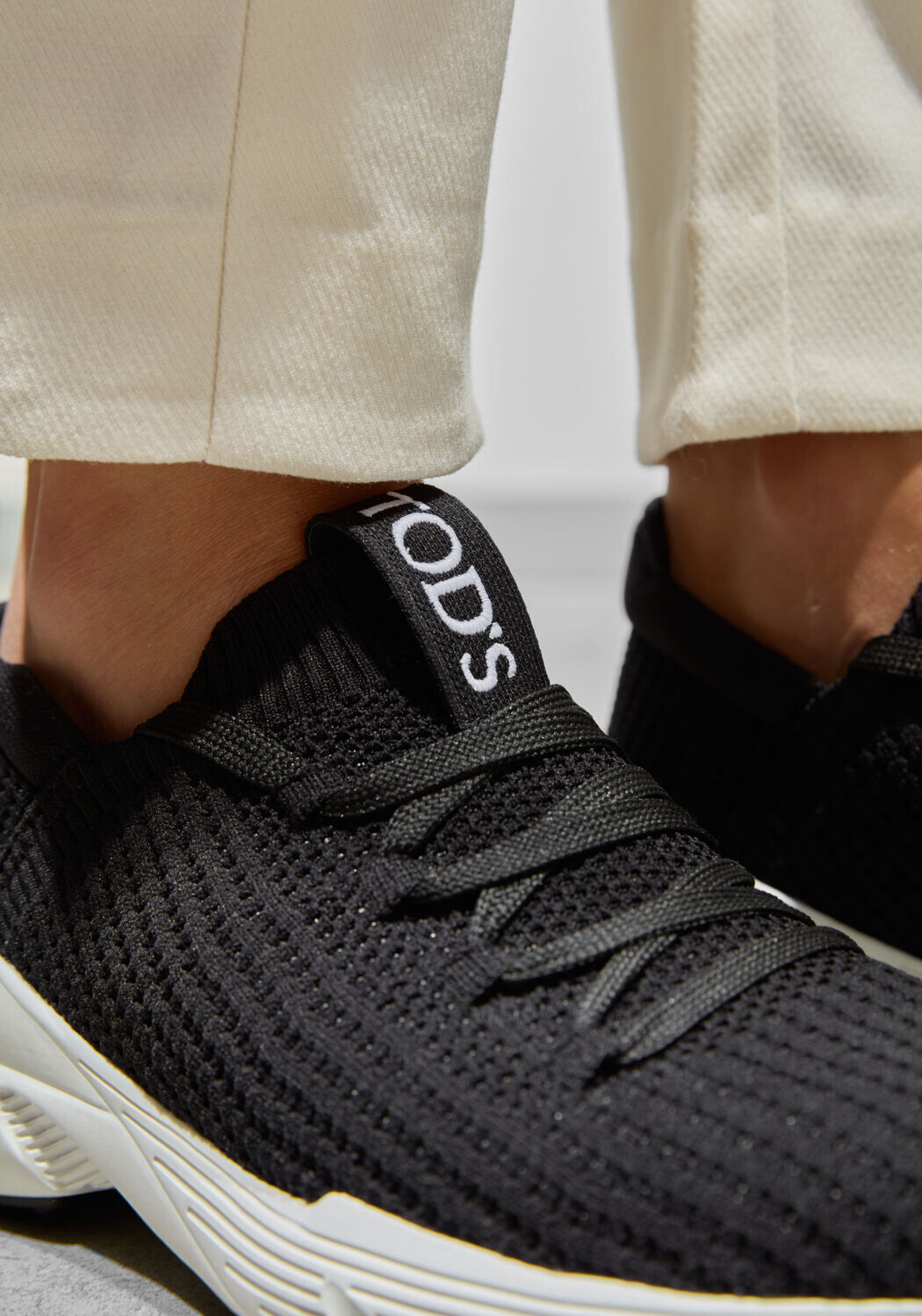 Zwarte TOD'S Lage sneakers SPORT. RUN 54C CALZINO ALLACCIATA - large