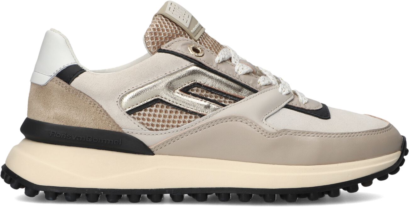 Floris van Bommel Lage Sneakers Dames Sfw-10128, Maat: 35, Materiaal: Suède, Kleur: Beige