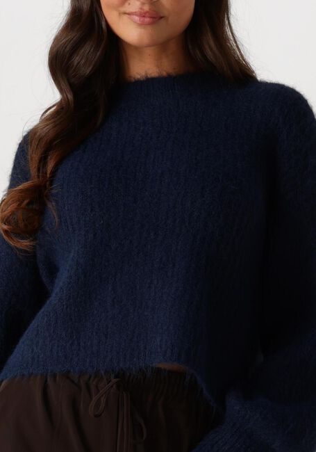 Donkerblauwe CO'COUTURE Truien/vesten CORALEE CROP KNIT - large