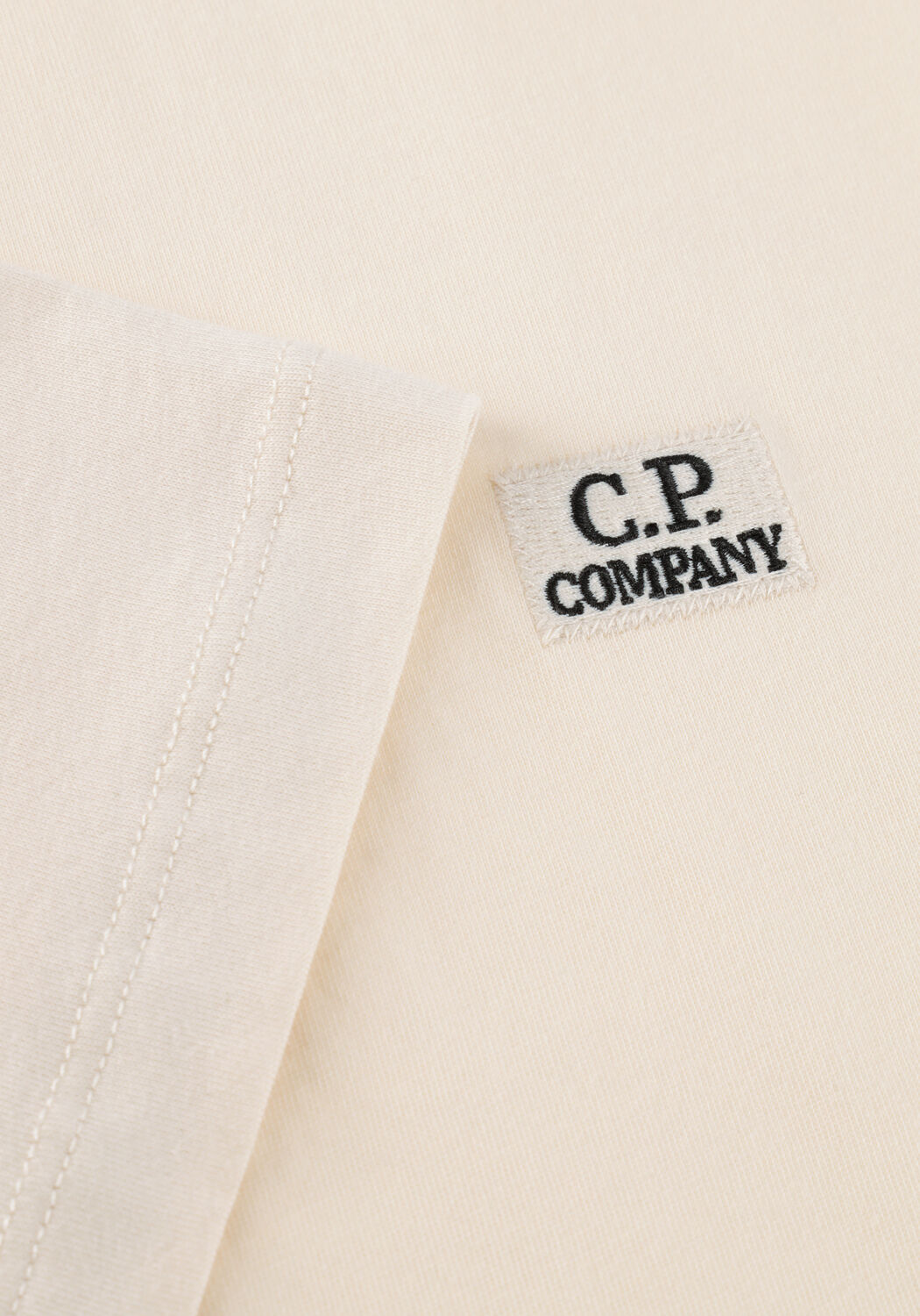 Beige CP COMPANY T-shirt 30/1 JERSEY SHORT SLEEVE LOGO PATCH T-SHIRT - large