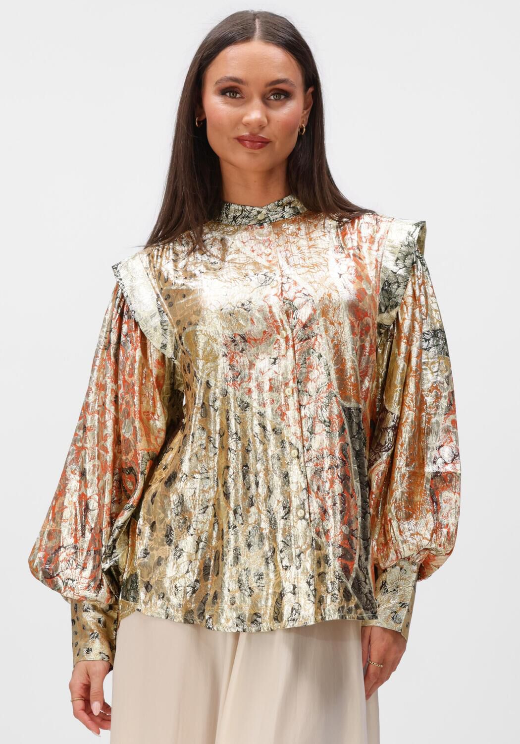 Mes Demoiselles Blouse Dames Jall, Maat: 40, Kleur: Goud afbeelding 1