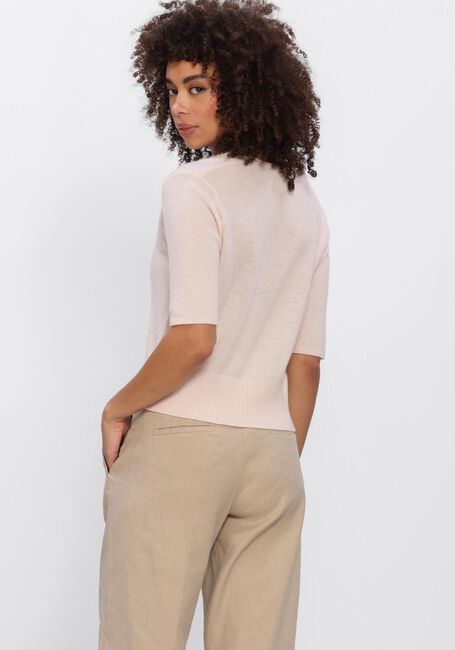 Roze FORTE FORTE Top WOOL CASHMERE GAUZE HALF SLEEVES KNIT - large