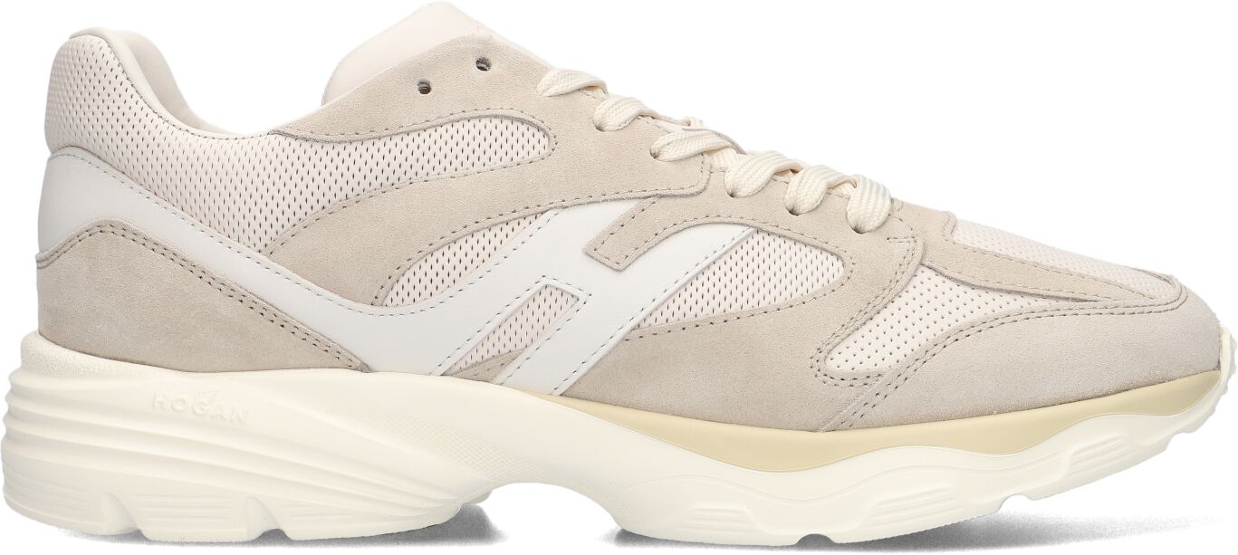 Hogan Lage Sneakers Heren Hxm6650fj10 Sue, Maat: 47, Materiaal: Suède, Kleur: Beige