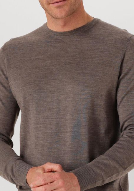 Bruine PROFUOMO Trui PULLOVER CREWNECK MERINO - large